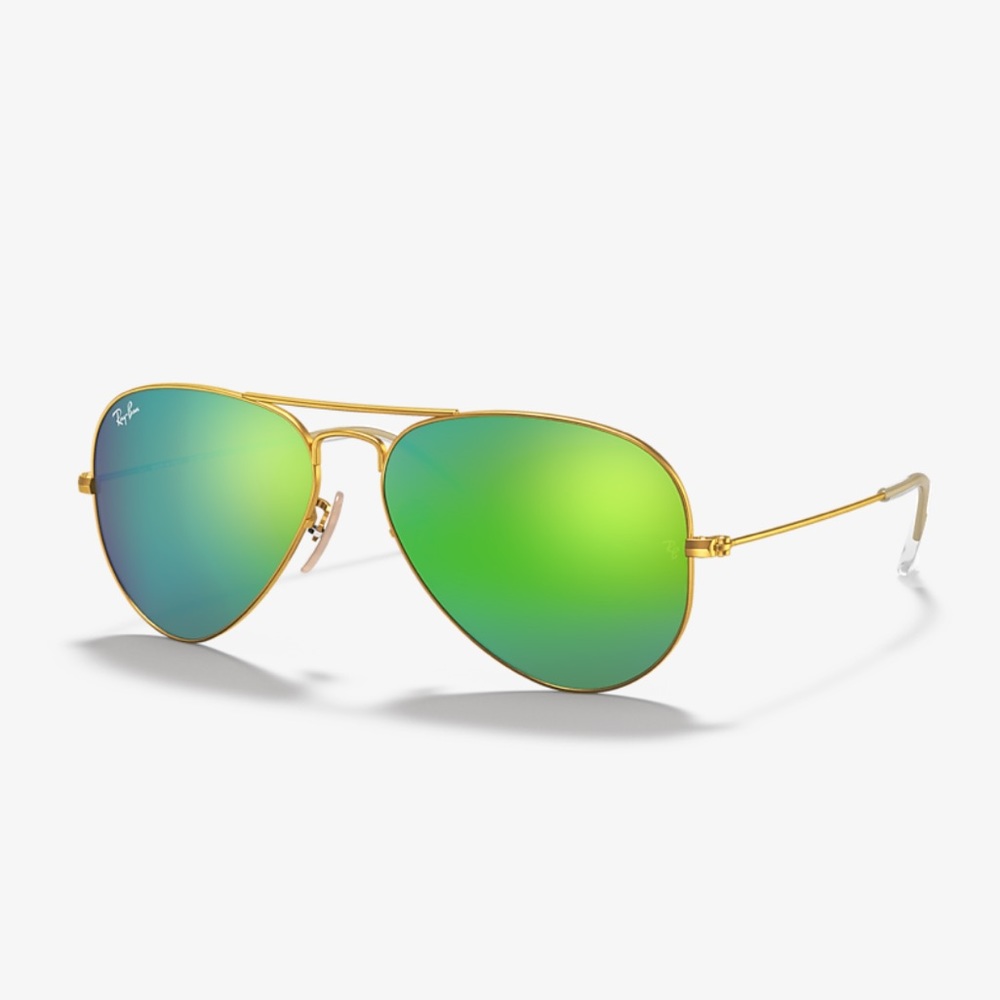 Ray-Ban 3025 Aviator Green Flash Mirror Lenses - Picture 1 of 9